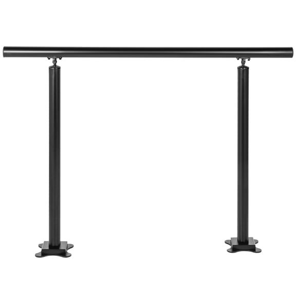 dokea Outdoor Stair Railing Kit - 3 FT Black Aluminum Handrail for Elderly