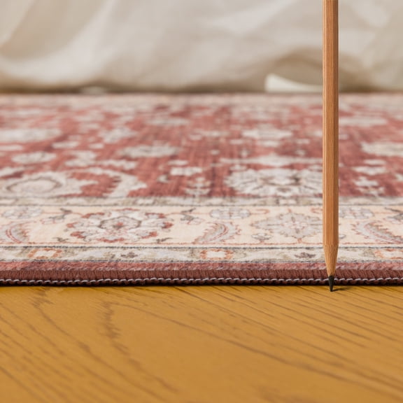 dokea Red Runner Rug - 2x7 Area Rug, Red, Polyester