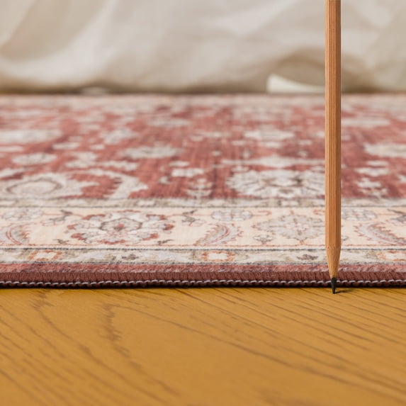dokea Red Runner Rug - 2x7 Area Rug, Red, Polyester