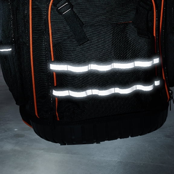 dokea Rolling Tool Backpack 72 Pockets Heavy Duty Roller Bag on Wheels Orange