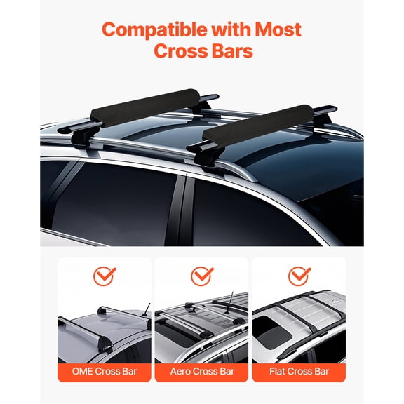 dokea Roof Rack Pads for Kayak Canoe Surfboard - 88lbs - 28" Universal Fit