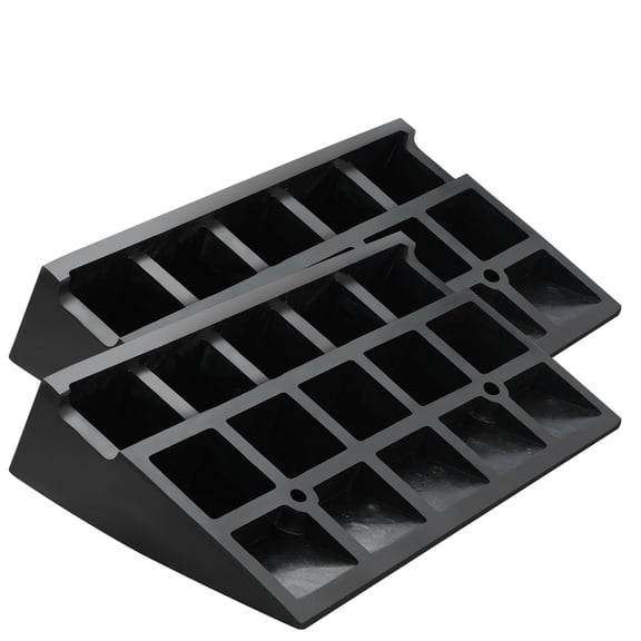 dokea Rubber Curb Ramp 2 Pack - 5 Rise, 15 Ton Capacity, Driveway Ramps