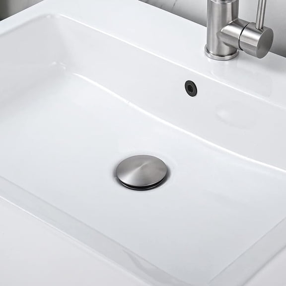 dokea Stainless Steel Pop Up Drain - Vessel Sink Overflow Stopper - 304 Material - Black