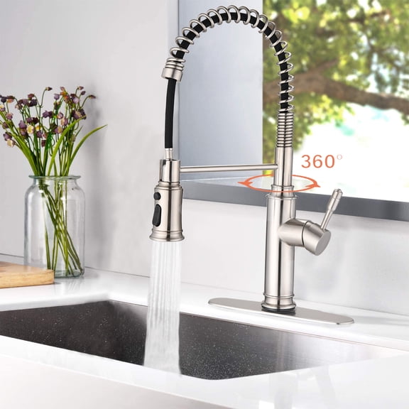 dokea Touch Kitchen Faucet with Pull Down Sprayer Stainless Steel 8in