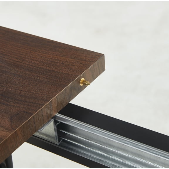 dokea Walnut Square Extendable Dining Table - 55.11"/70.86" L x 31.5" W x 29.5" H