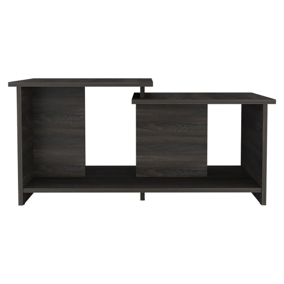 dokea Wema 3 Espresso Coffee Table - Lower Open Shelf - 2 Levels 39.1