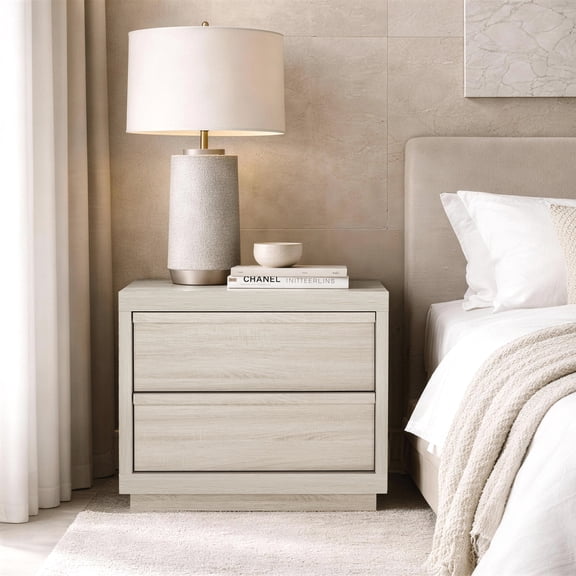 dokea Whitewashed Oak Nightstand - 26 Bedroom Storage - Modern Design