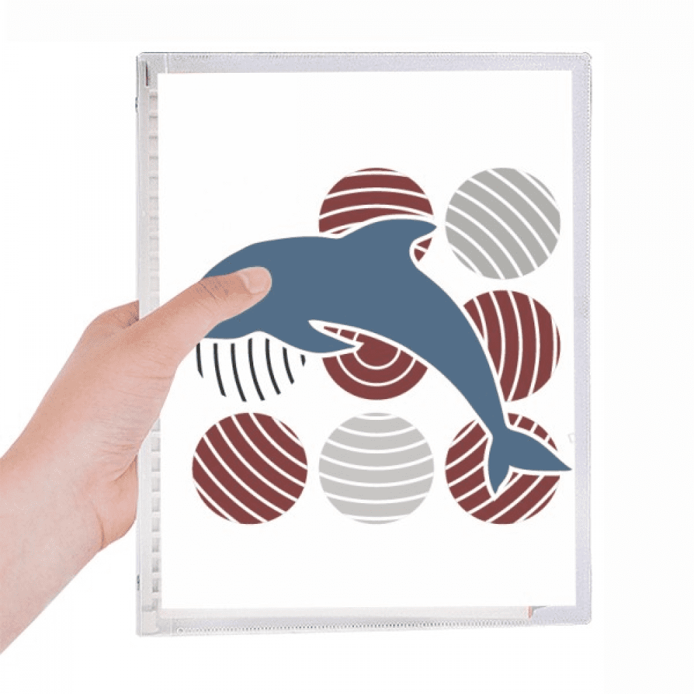 dolphin cartoon illustrate notebook loose diary refillable journal statiry