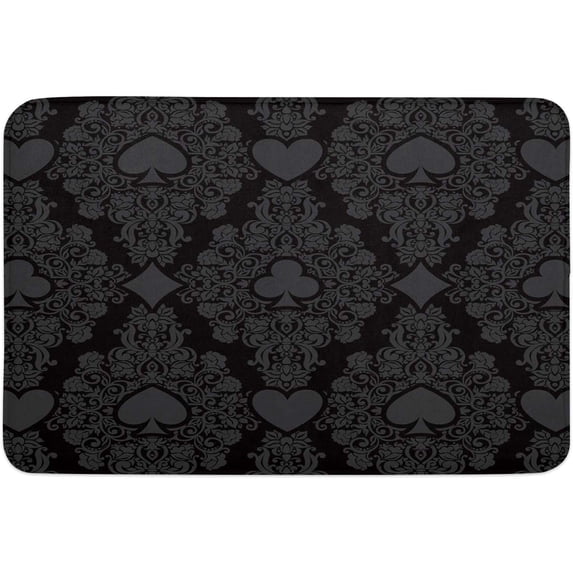 door mat Beauty Decor Non-Slip Doormat with Rubber Backing Indoor Front Entry Rugs Wild Floral Yellow and Black Plant Nature Blossom Flower Leaf Sketch Welcome Door Mats for Floor Entryway 30" x 18"