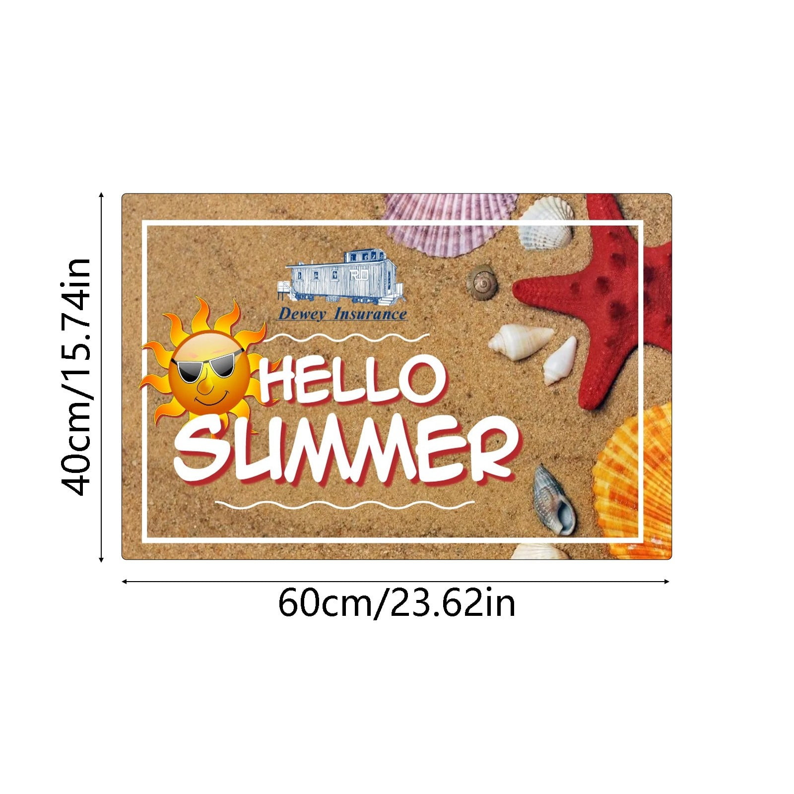 door mat indoor entrance hello summer watermelon front outside