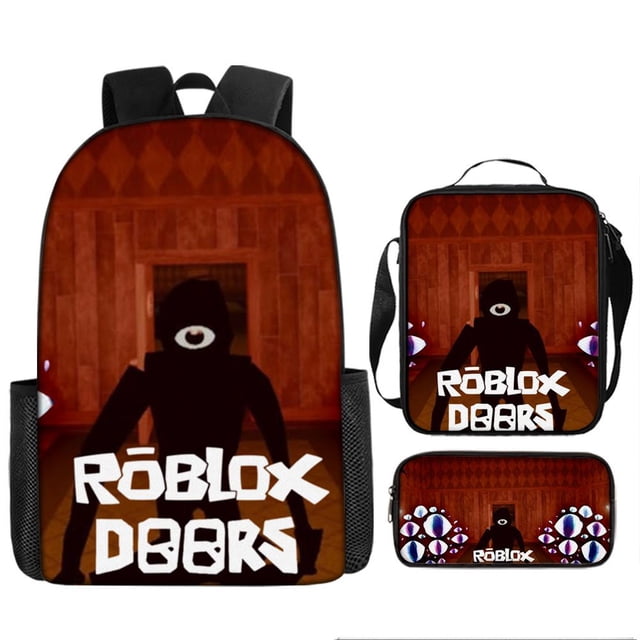 doors roblox Figure Teenage Student School Bag Cartoon Print Backpack ...