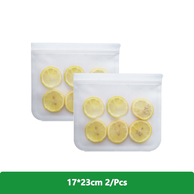 dosil 1/2/3/5Pcs Reusable Food Freezer Bags Leakproof Silicone Ziplock