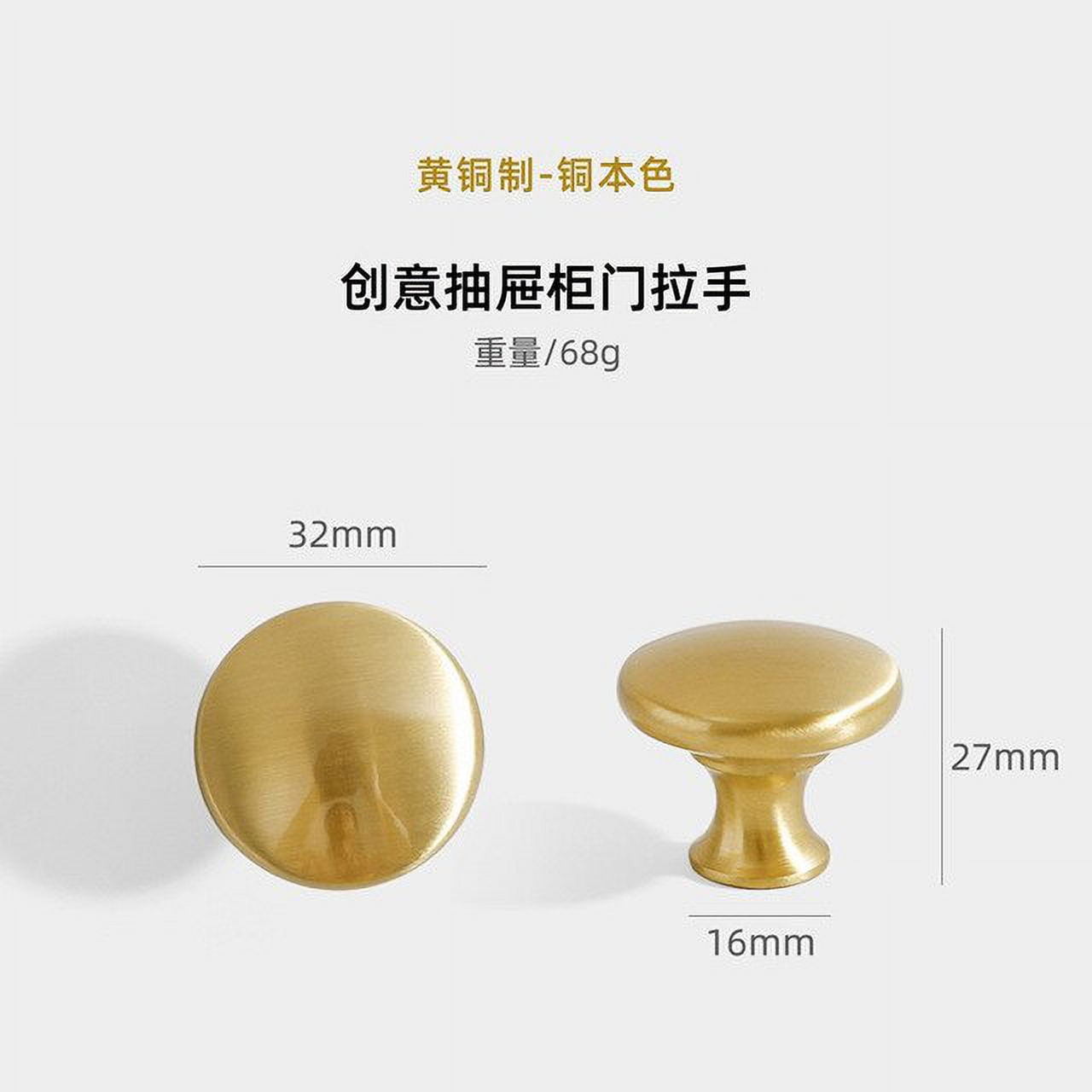 dosil French Handle Pure Copper Wardrobe Door Solid Brass Handle American Pure Copper Door