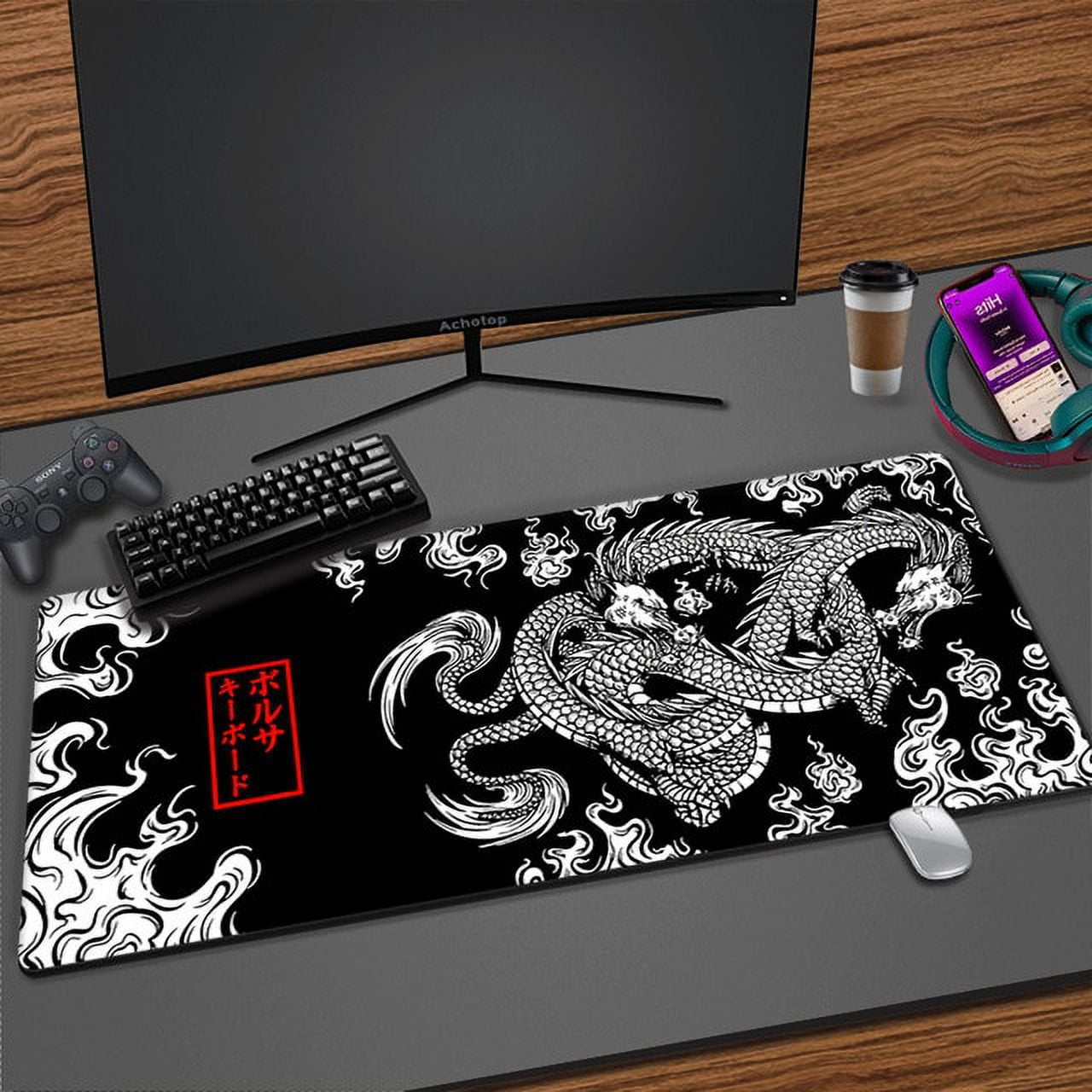 dosil Japanese Dragon Large Gaming Mousepad XXL Keyboard Gamer Mouse