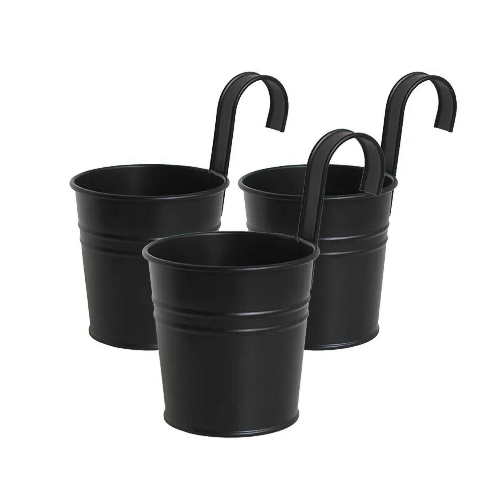 dosil Metal Iron Flower Wall Hanging Flower Plants Pot Hook Bucket Tin