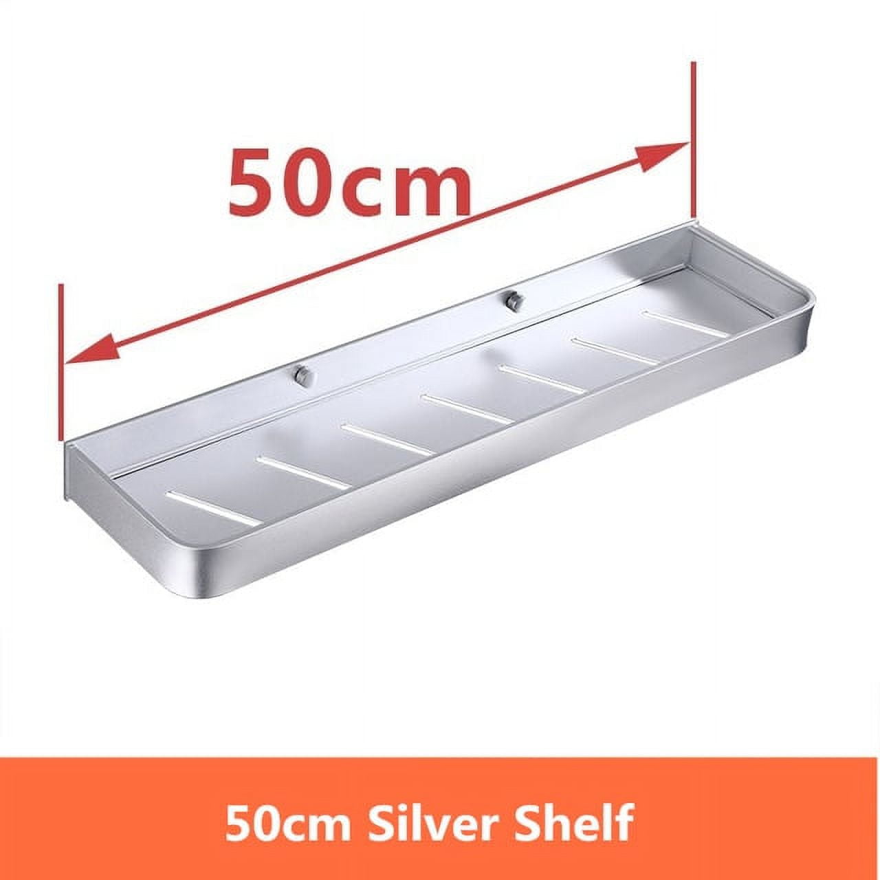Bathroom Shelf Shower Shelf With Towel Bar Aluminum Black /Silver
