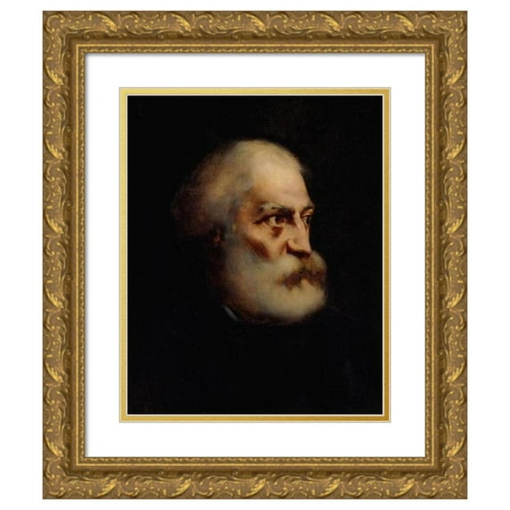 Édouard Chantalat 15x18 Gold Ornate Wood Frame and Double Matted Museum Art Print Titled - Portrait of Felix Pyat (1810-1889), Journalist and Politician (1888)