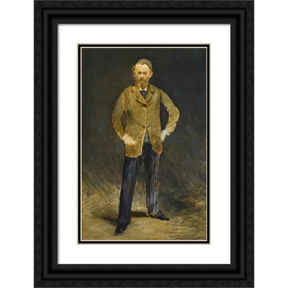 Édouard Manet 11x14 Black Ornate Wood Framed Double Matted Museum Art Print Titled: Self-Portrait (1878 - 1879)