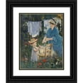 thumbnail image 1 of Édouard Manet 12x14 Black Ornate Wood Framed Double Matted Museum Art Print Titled: Laundry (1875), 1 of 5