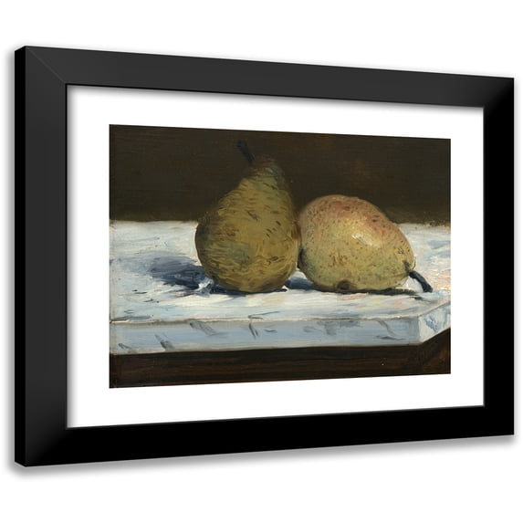 Édouard Manet 14x12 Black Modern Framed Museum Art Print Titled - Pears (1880)