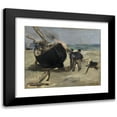 thumbnail image 1 of Édouard Manet 14x12 Black Modern Framed Museum Art Print Titled - Tarring the Boat (The Tarmac Boat) (1873), 1 of 5