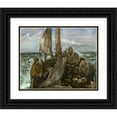 thumbnail image 1 of Édouard Manet 24x20 Black Ornate Framed Double Matted Museum Art Print Titled: The Toilers of the Sea, 1 of 5