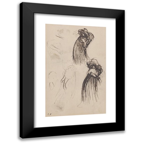 Édouard Vuillard 11x14 Black Modern Framed Museum Art Print Titled - The Singer (ca. 1895)