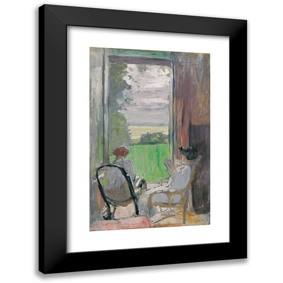 Édouard Vuillard 13x18 Black Modern Framed Museum Art Print Titled - Lucy Hessel and Jeanne Strauss Aux Otances (1902)