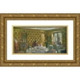 thumbnail image 1 of Édouard Vuillard 18x11 Gold Ornate Wood Frame and Double Matted Museum Art Print Titled - By the Worktable (1905), 1 of 4