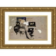 thumbnail image 1 of Édouard Vuillard 18x13 Gold Ornate Wood Frame and Double Matted Museum Art Print Titled - At the Piano (1884), 1 of 4