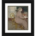 thumbnail image 1 of Édouard Vuillard 20x23 Black Ornate Framed Double Matted Museum Art Print Titled: Breakfast (1894), 1 of 5