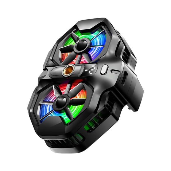 double Semiconductor Cooling Chip Mobile Phone Coolers with Color Light & Temp Display Cooling System for Gaming & Str