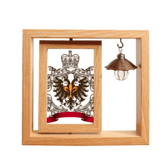 double-headed eagle emblem eu Wooden Rotating Picture Photo Frame 4x6