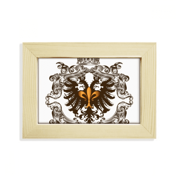 double-headed eagle emblem eu desktop decorate photo frame picture art painting 5x7 inch