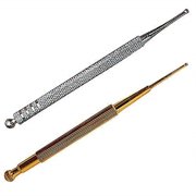 Facial Reflexology Tools, Double Headed Spring Loaded Ear and Body Point Probe Stimulator, Acupoint Search Massage Pen,Tool for Facial Stimulation Therapy, Set of 2