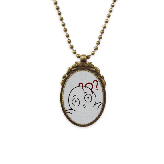 doubt black cute chat happy pattern antique necklace vintage bead pendant keychain