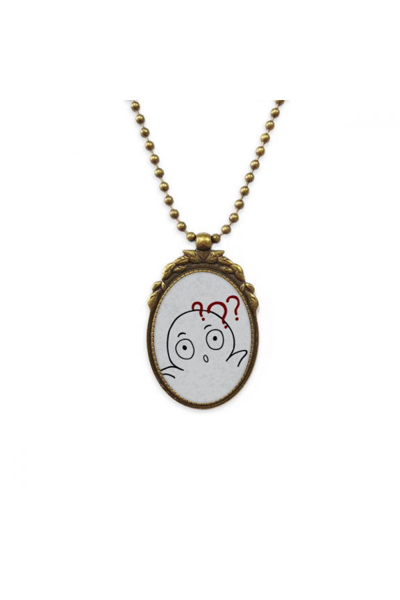 doubt black cute chat happy pattern antique necklace vintage bead pendant keychain