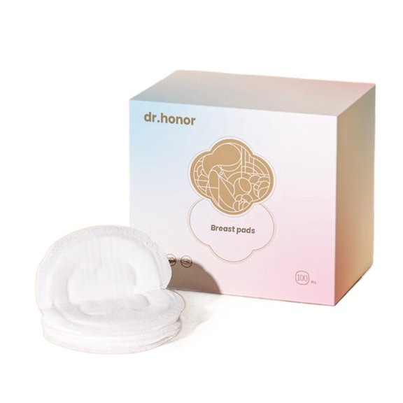 dr.honor Breast pads, 4 Pcs Reusable Nursing Anti-Overflow Maternity Care Pad Soft Absorbent Breast Pads