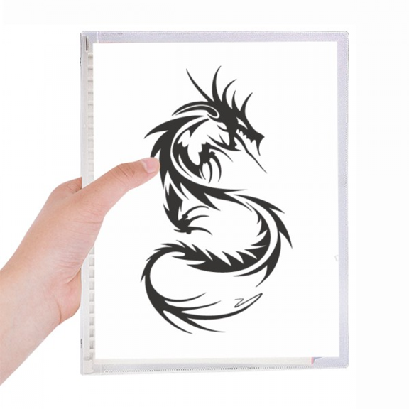 dragon animal art grain outline notebook loose diary refillable journal statiry