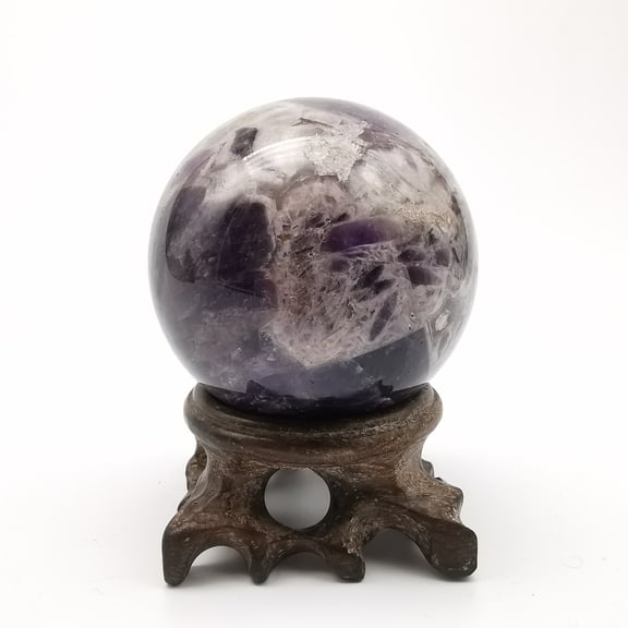 dream amethyst Crystal sphere Natural Healing Crystal carving ball for Reiki sculpture Healing and Crystal 0.348kg