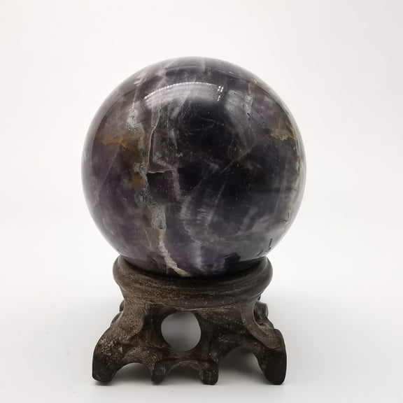 dream amethyst Crystal sphere Natural Healing Crystal carving ball for Reiki sculpture Healing and Crystal 0.424kg