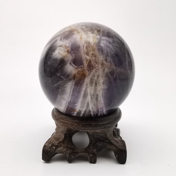 dream amethyst Crystal sphere Natural Healing Crystal carving ball for Reiki sculpture Healing and Crystal 0.4kg