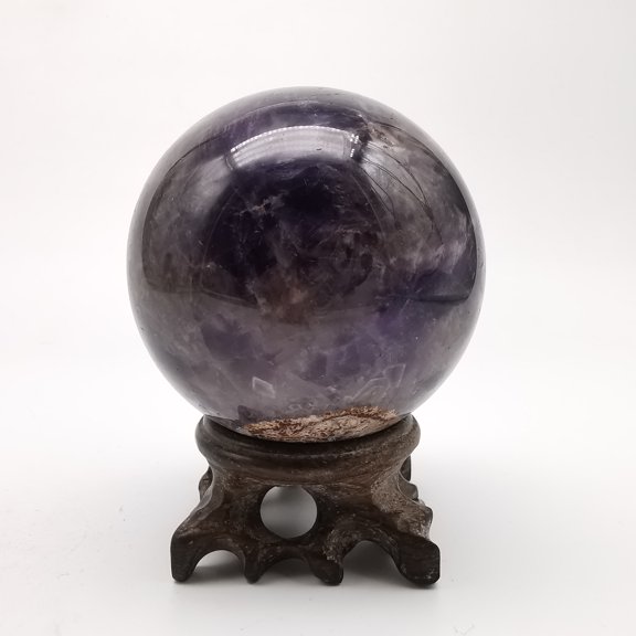 dream amethyst Crystal sphere Natural Healing Crystal carving ball for Reiki sculpture Healing and Crystal 0.669kg