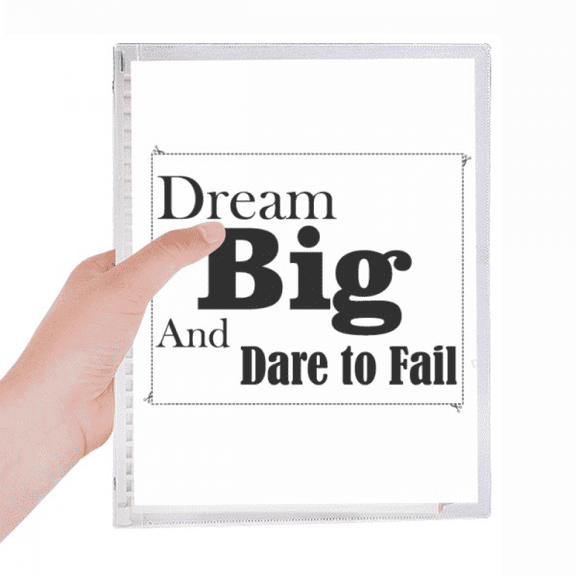 dream big and dare to fail quote notebook loose diary refillable journal statiry