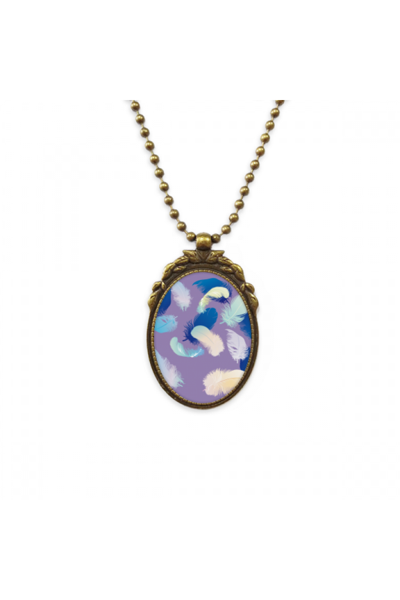 dream feather relax antique necklace vintage bead pendant keychain