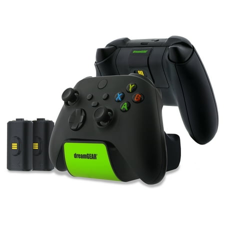 dreamGEAR Dual Power Station Charging Dock with 2x Rechargeable Battery Packs for Xbox Series X/S and Xbox One Controllers
