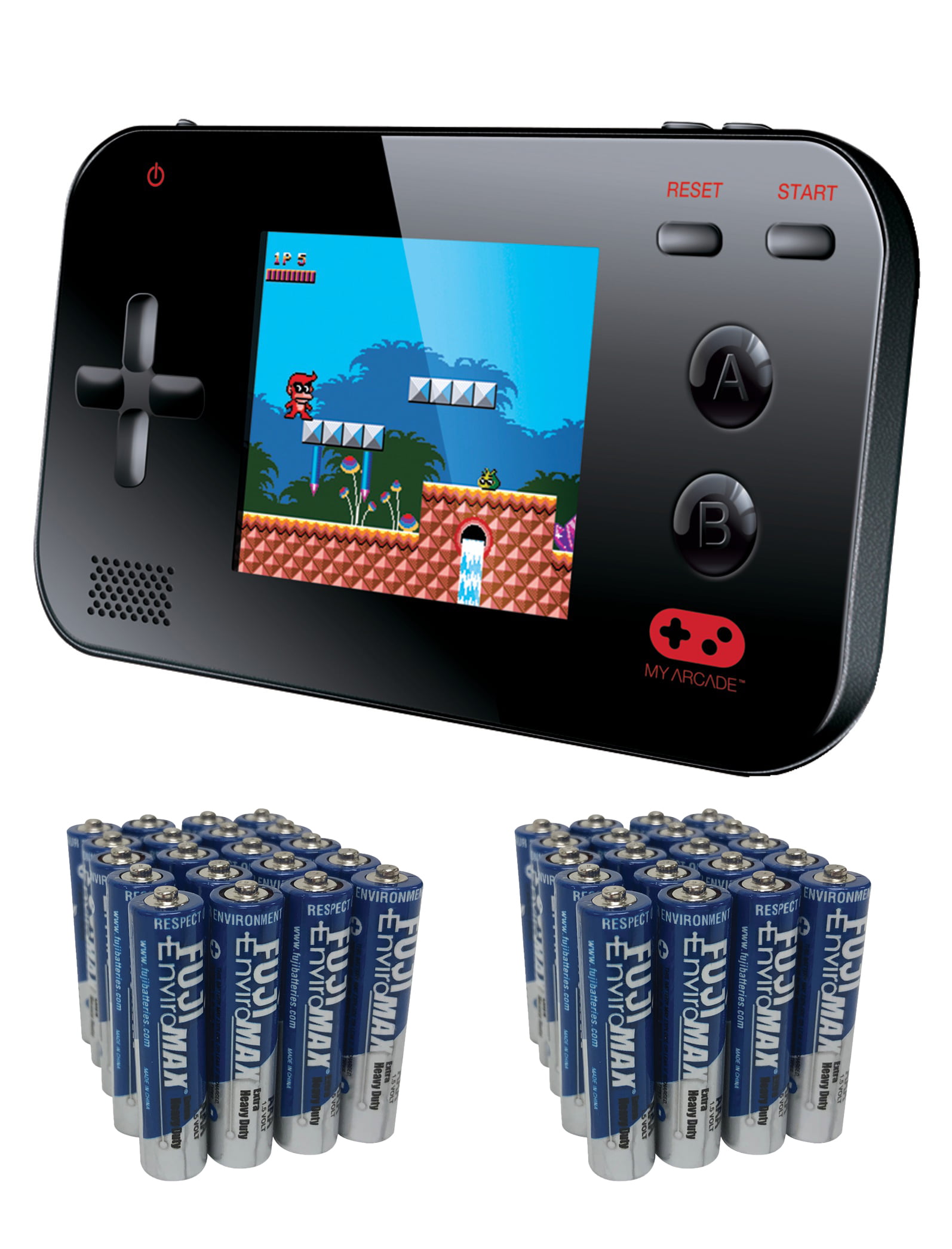 dreamGEAR My Arcade Gamer V Portable Gaming System & Fiji AAA 40 PK
