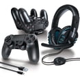 thumbnail image 1 of dreamGEAR PlayStation 4 Advanced Gamer's Starter Kit - Headset, Charging Dock, USB Charge Cable, Controller Cover & Joystick Caps for PS4 (Controllers are not included), 1 of 3