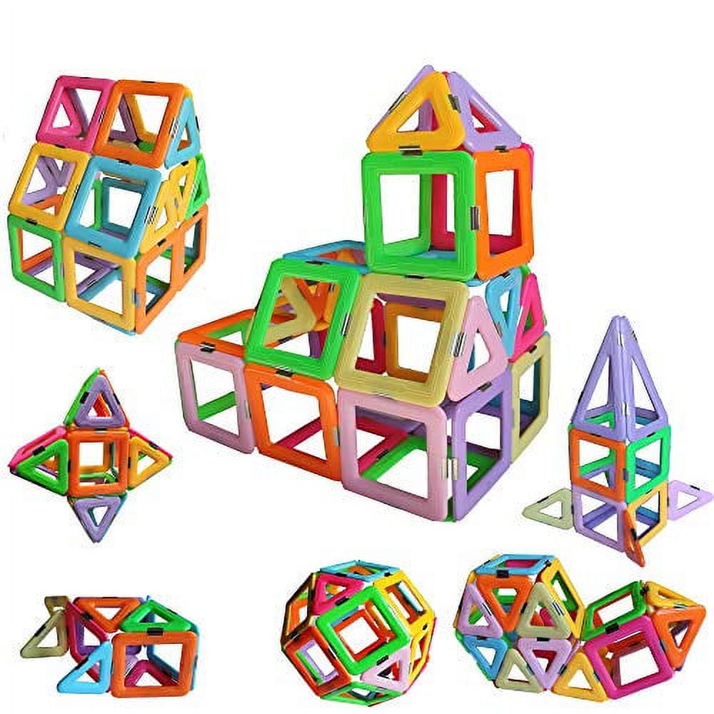 DUMMA Magnetic Tiles for Kids Age 3ー6 Magnetic Building Blocks
