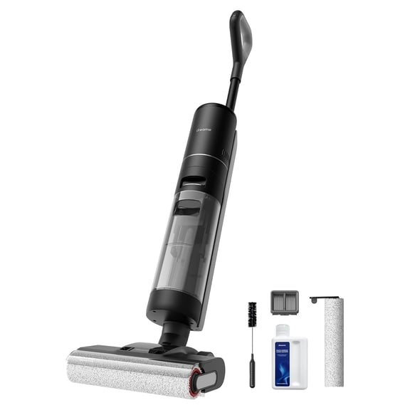 Dreame H12 Dual Vacuum and Mop, 4-in-1 Cordless Cleaner for Hard Multi-Surfaces, 1-Step Self-Cleaning with Hot Air Drying, 300 Watts, 16 kPa Suction